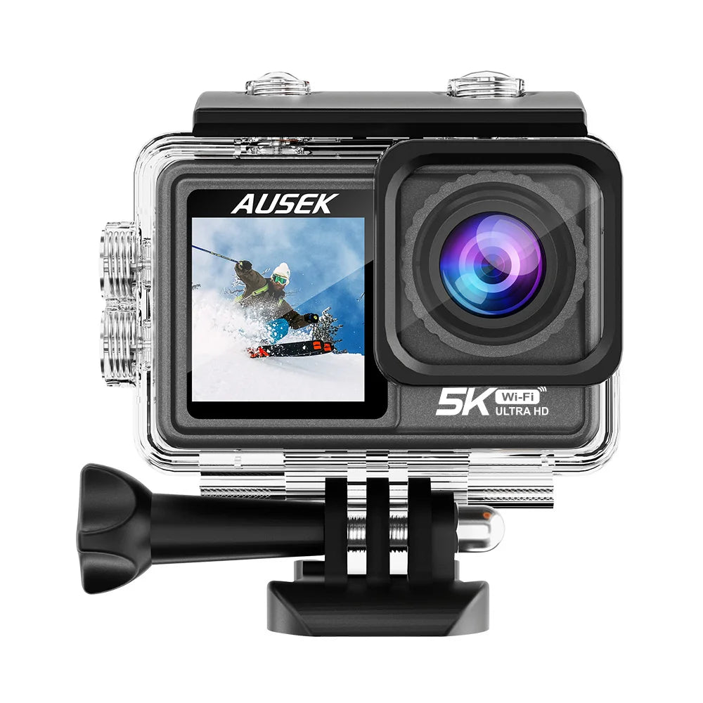 2" IPS Dual Screen Action Camera 5K 30FPS  4K 60FPS 48MP EIS Video With Optional Filter Lens 1080P Webcam Vlog WiFi Sports Cam