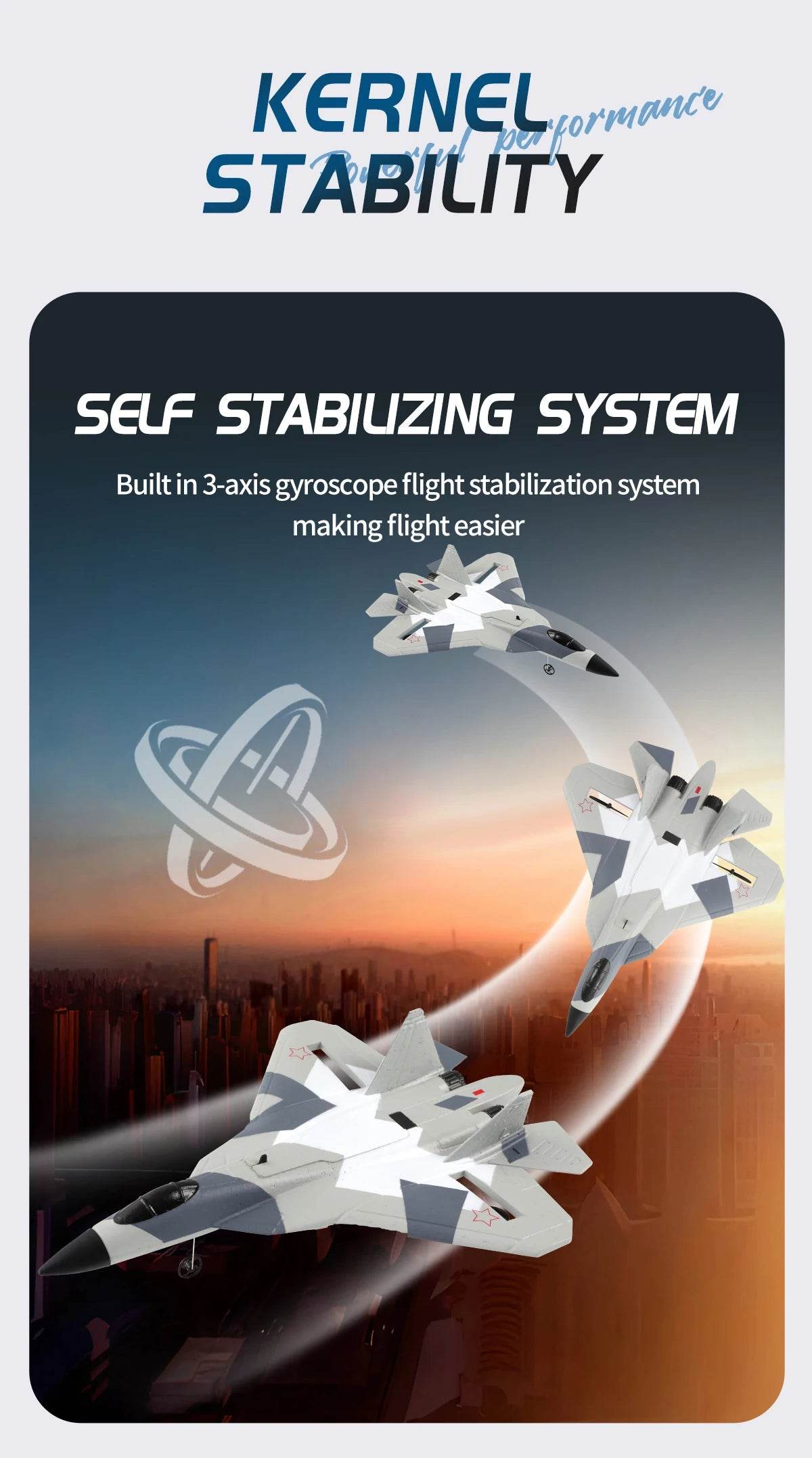 RC Foam Aircraft SU-35 Plane 2.4G Radio Control Glider Remote Control Fighter Plane Glider Airplane Foam Boys Toys for Children - AIAZ