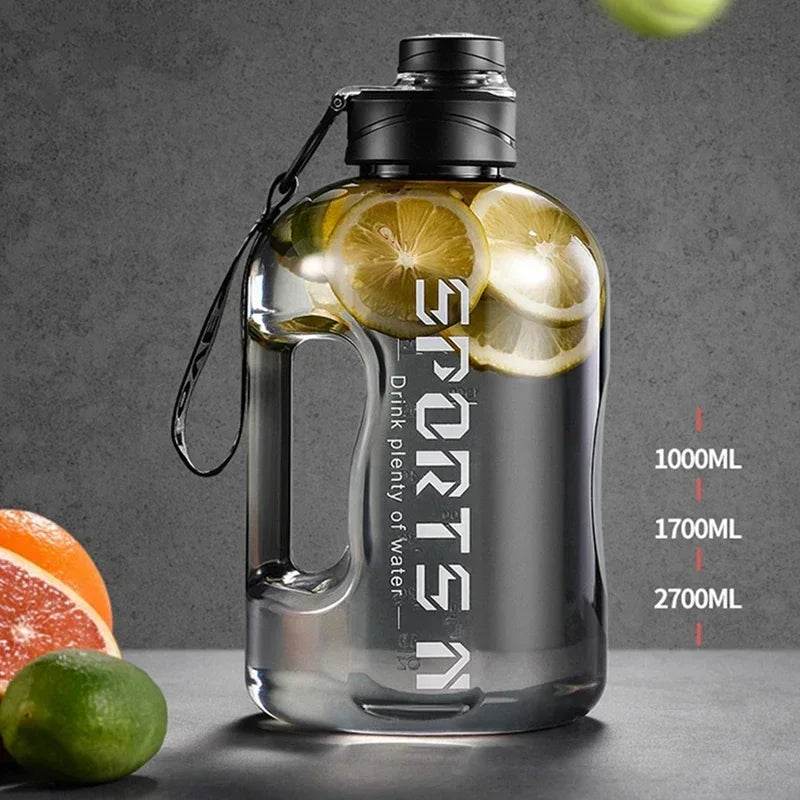 2L Water Bottle Sports Gym Water Kettle A large amount of refilling buckets in summer for Camping Travel BPA Free Drinking - AIAZ