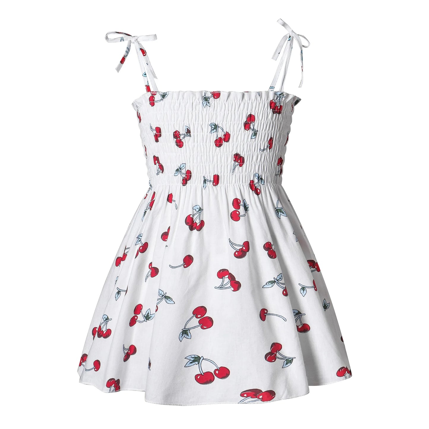 2025 Summer Girls Pure Cotton Print Dress For 2-6Years Children Fashion Floral Dress Kids  Suspenders Dress Casual Sundress