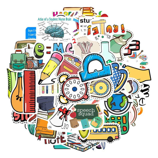 10/30/50Pcs Start of school season supplies stickers For Suitcase Skateboard Laptop Luggage Phone Styling DIY Decal Pegatina - AIAZ