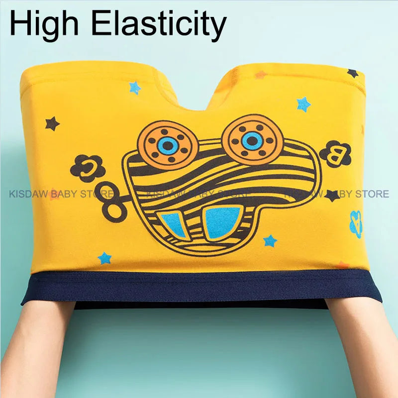 4 Pcs/Lot Children Panties Cotton Underwear For Boys 3-14 Years Breathable Kids Underpants Cars Patterns Cartoon Boy Boxer Brief