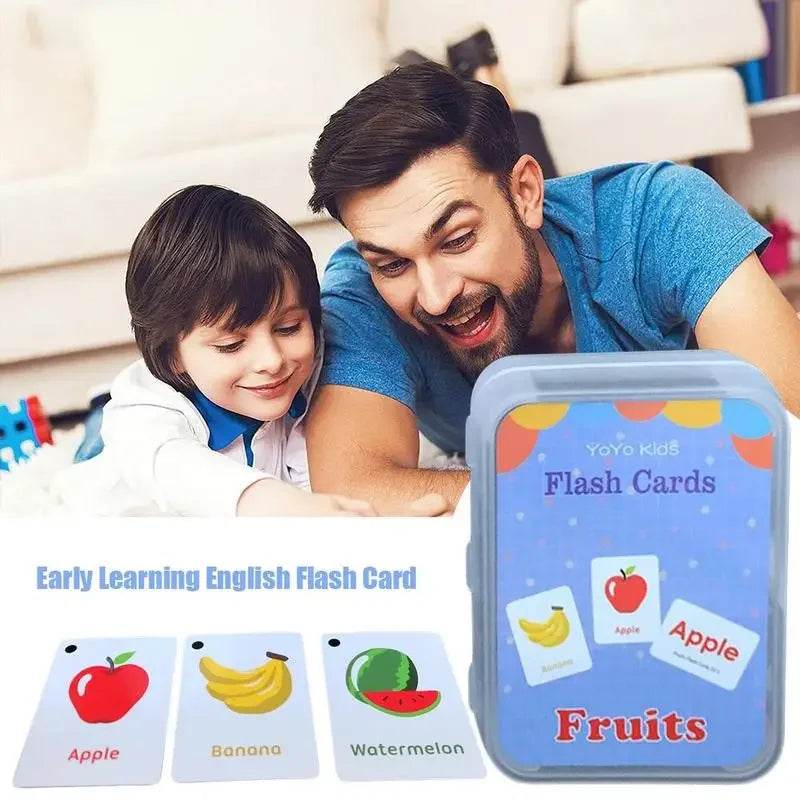 Kids English Words Learning Flashcards Reading Enlightenment Cards Home School Educational Toys Montessori Teacher Teaching Aids - AIAZ