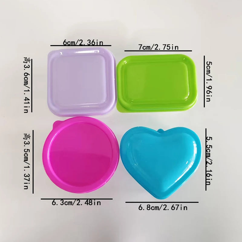 5Pcs Mini Small Snack Organizer Ketchup Salad Seasoning Portable Food Container Kitchen Seasoning Storage Container