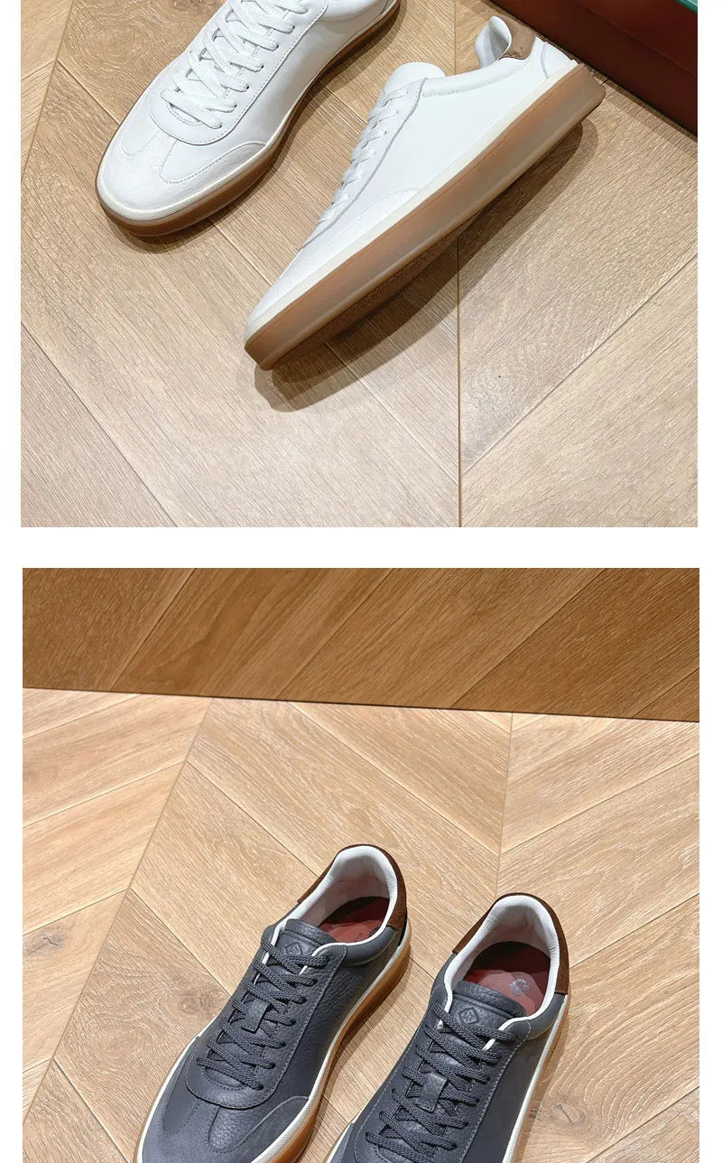 Real Leather Deqin oes ex Casual Cross Bule Sle Spring Summer Color Blo Leisure Board oes Trendy Women's Men's