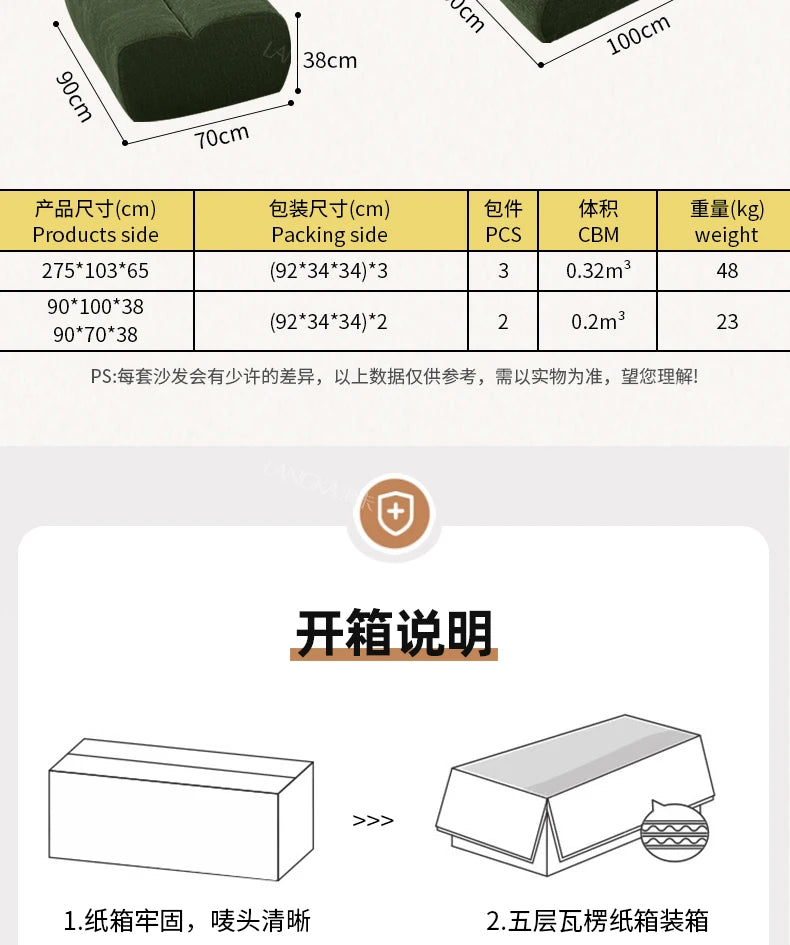Design Large Green Sofas European Filler Armrest Salon Living Room Sofas Compressed Bedroom Lazy Divano Compresso Home Furniture