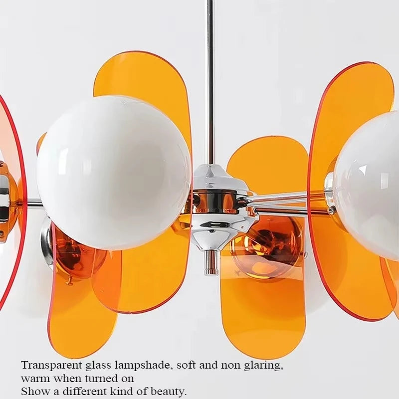 Nordic medieval glass magic bean dining table pendant light LED wabi sabi style living room bedroom home decoration lighting