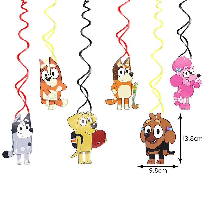 New Bluey Birthday Party Decoration Latex Balloons Bingo Aluminum Film Balloon Disposable Tableware Kids Event Supplies Backdrop - AIAZ