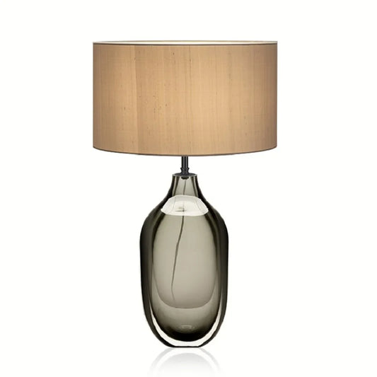 Modern Glaze Table Lamp Luxury Cloth Bedside Table Light Living Room Bedroom Porch Mood Light