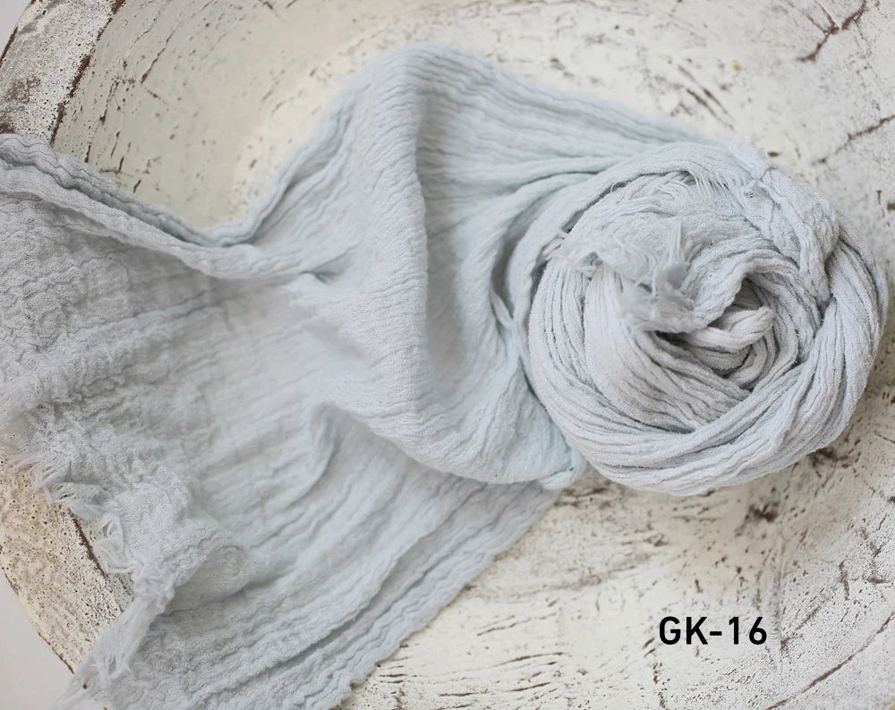 Newborn Cheesecloth Wrap Baby Photography Props Posing Fabric Cotton Stretch Blanket Hand Dyed Newborn Layer Wrap