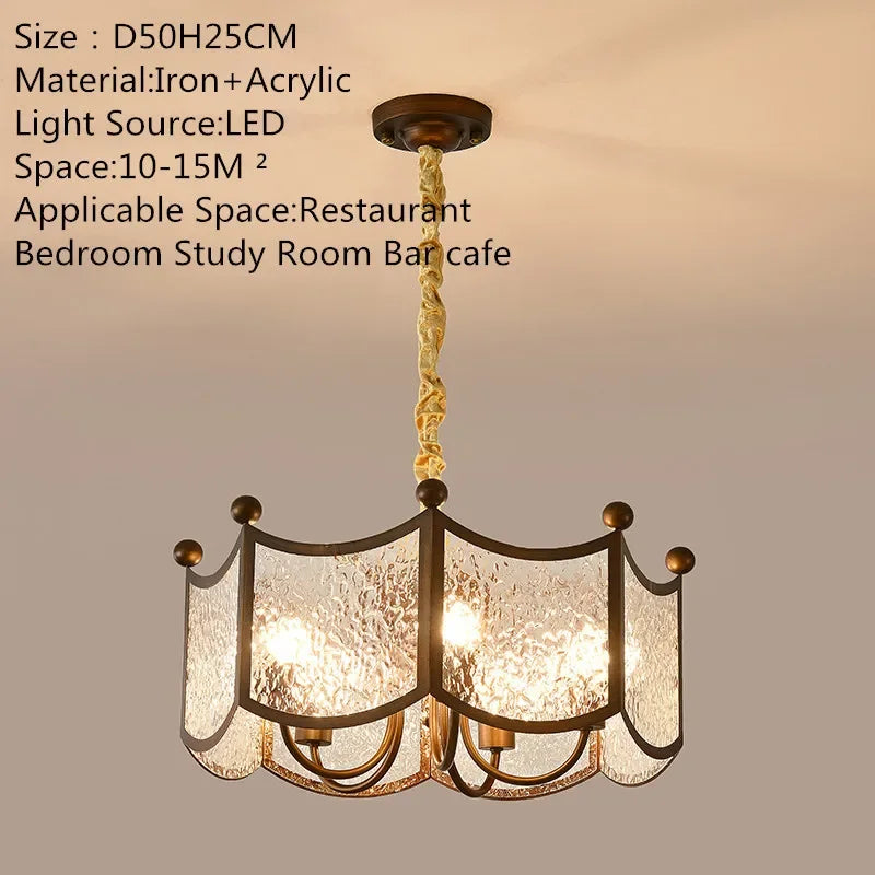 TEMOU Contemporary Restaurant Pendant Lamp French Retro Bedroom Study Villa Hotel Rooms Bar Counter Cafe  Aisle Light