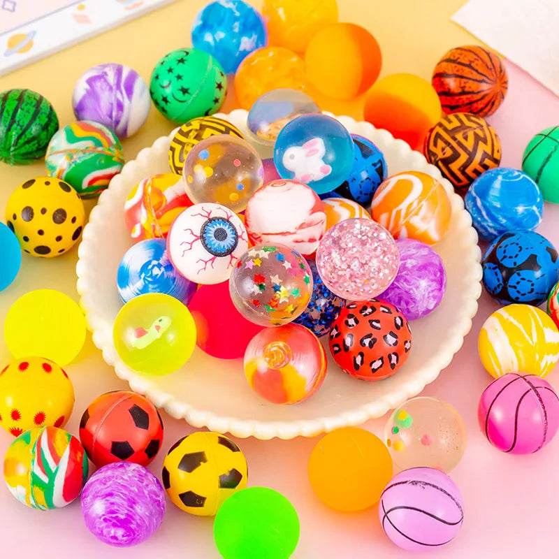30/10PCS Size 32MM Bouncy Balls Kids Bulk Treasure Box Toys Classroom Party Favors Birthday Christmas Goodie Bag Stuffers Gifts - AIAZ