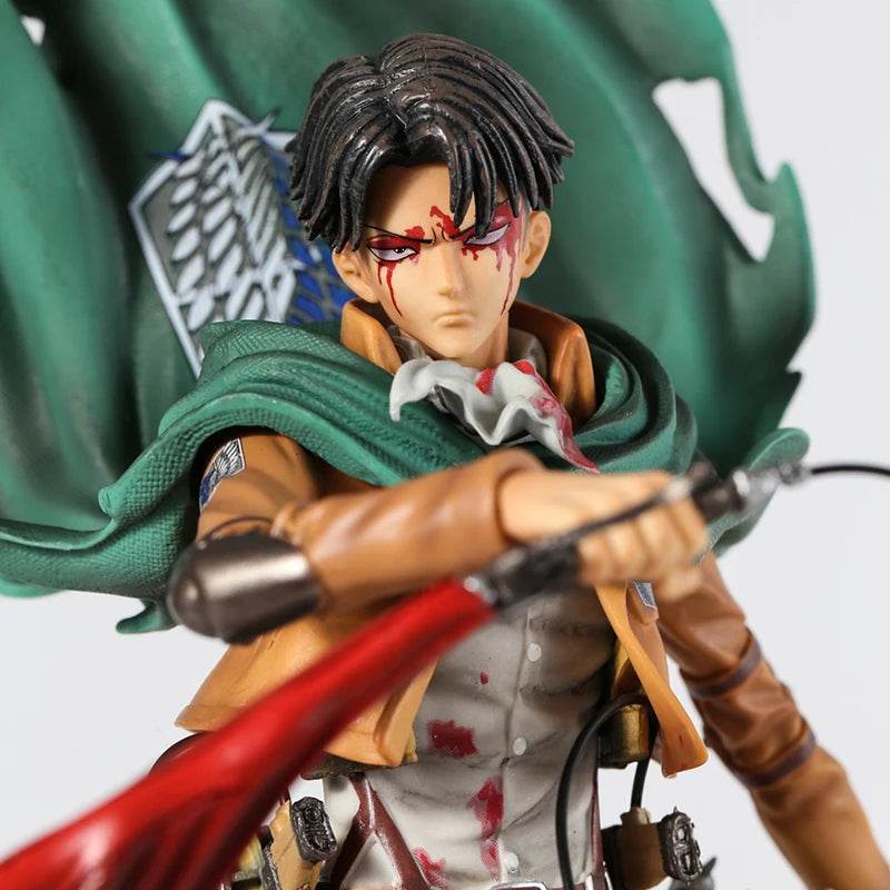 Levi Figure Mikasa Ackerman Eren Jaeger Figurine Anime Model Doll Toy 36cm - AIAZ