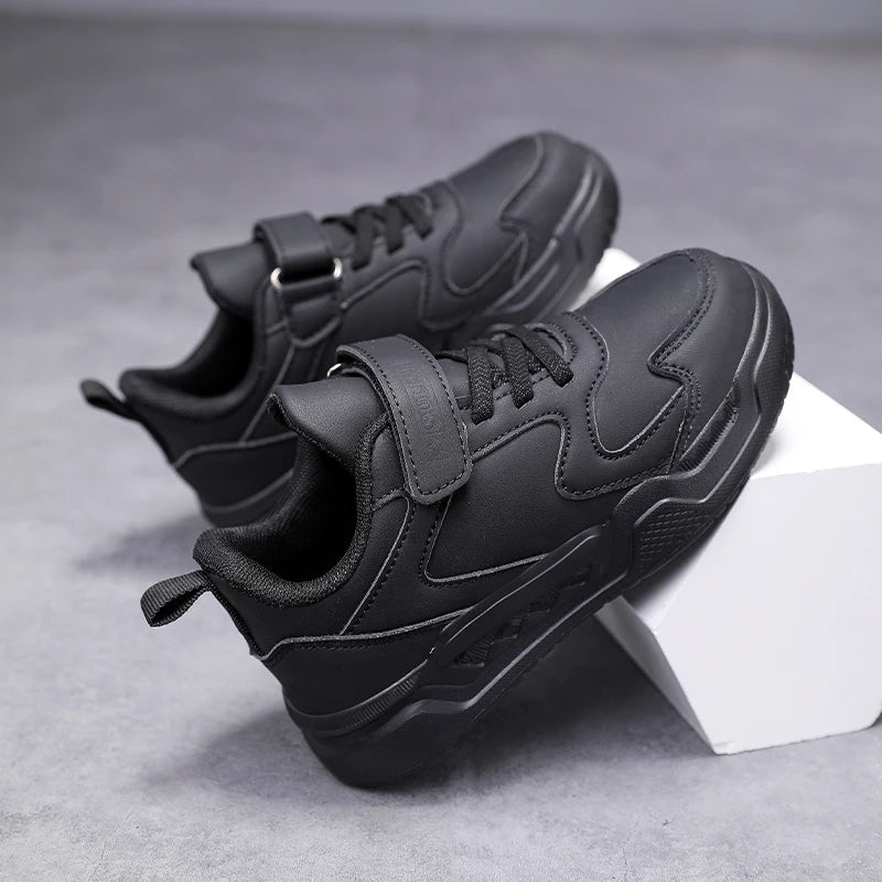 Black Kids Shoes Boys School Sneaker 4 To 12 Years Daily Walking Casual Sneaker Children Sports Shoes for Boy