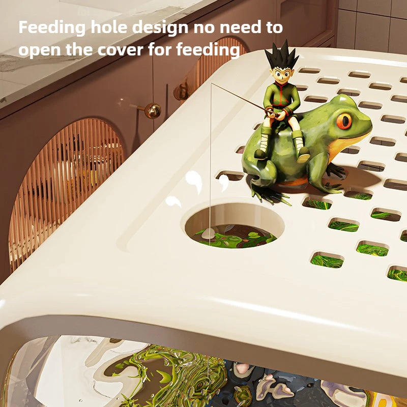 Creative Aquarium Fish Tank Ecological Landscape Set Integrated Filtration Oxygen Generation Machine Transparent Turtle Tank