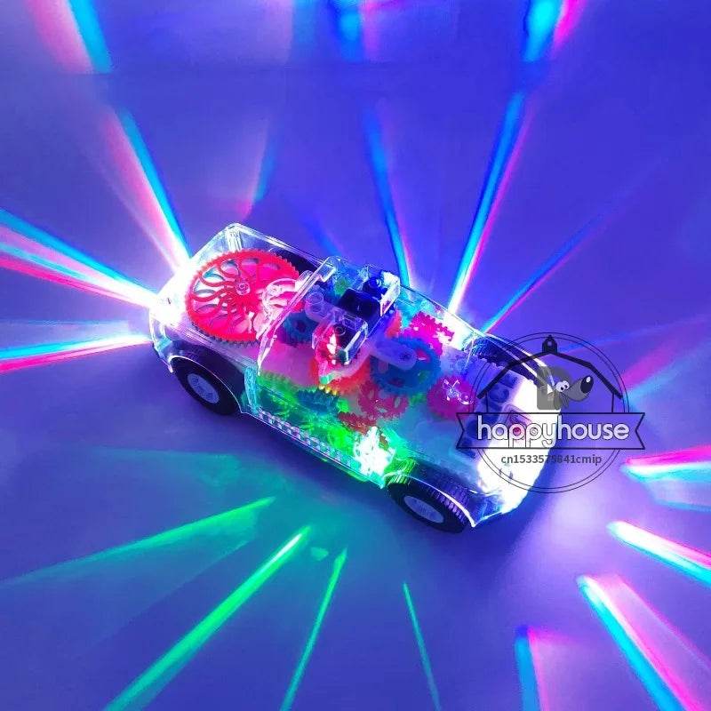 Baby toys Toddler Police Car Electric Vehicle Toy Auto Driving Transparent Gears Music Lights Cars Toys for Kids Boys - AIAZ