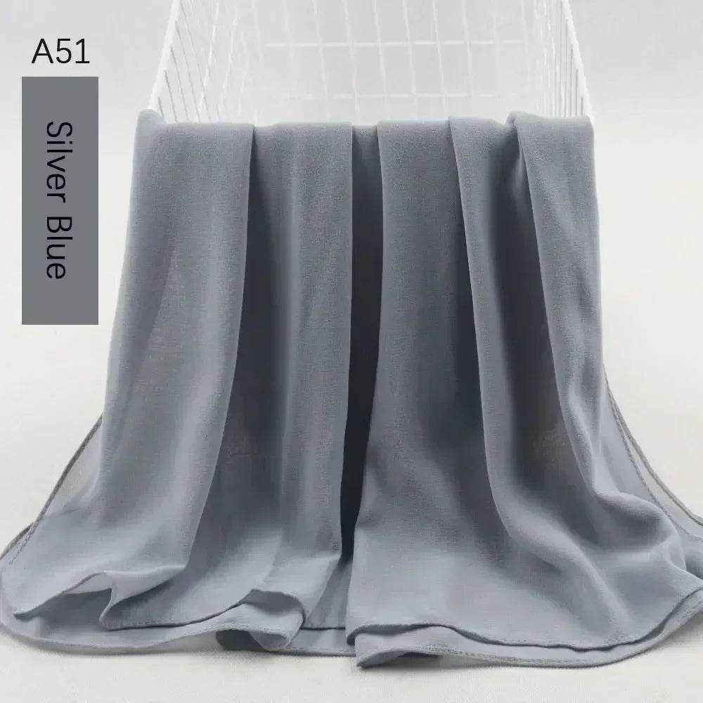 Muslim Women Chiffon Hijab Scarf Chiffon Soft Hijabs Shawl Long Scarves Wrap Headscarves For Muslim Fashion - AIAZ