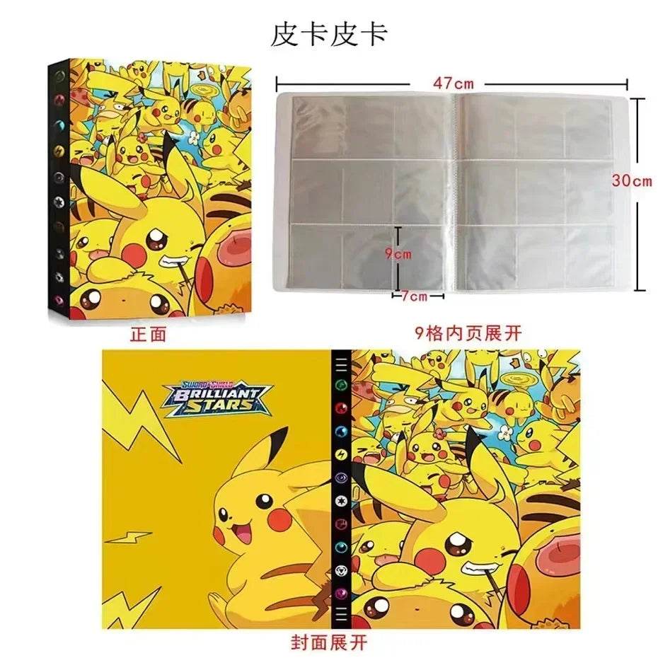 2025 New 9-Pocket Page 432Pcs Holder Album Toys Collections Pokemones Cards Album Book Top Loaded List Toys Gift for Children - AIAZ