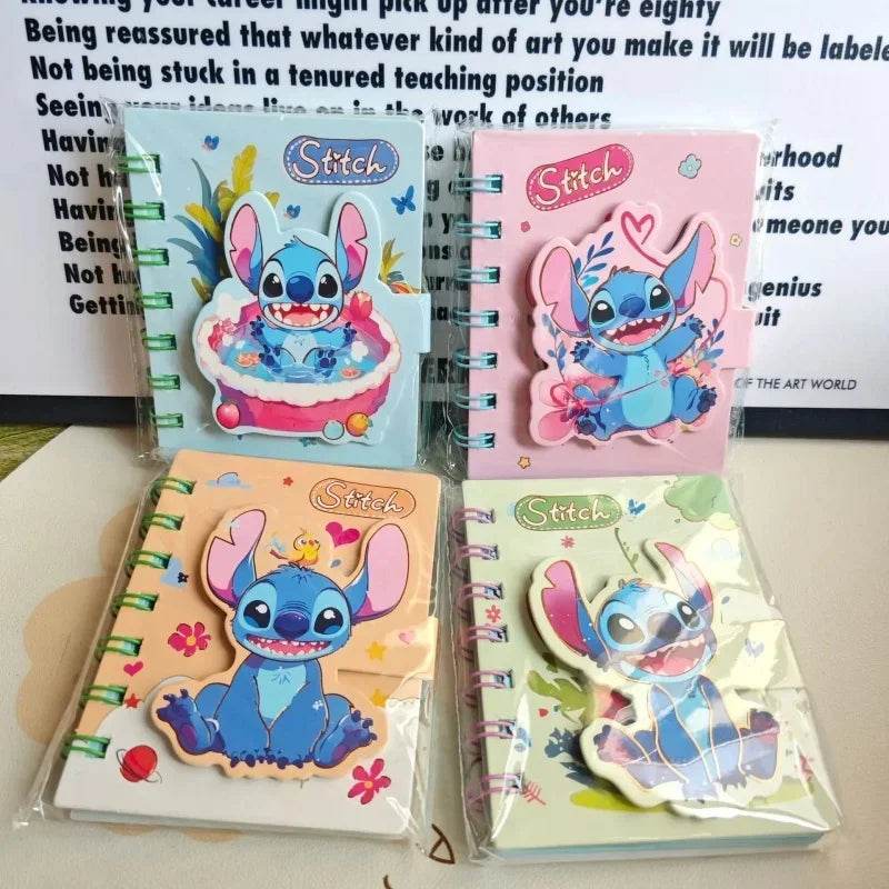 Stitch Notebook lovable Anime Cartoon School Supplies Portable Diary Fashion Office Supplies Coil Book Children Gift - AIAZ