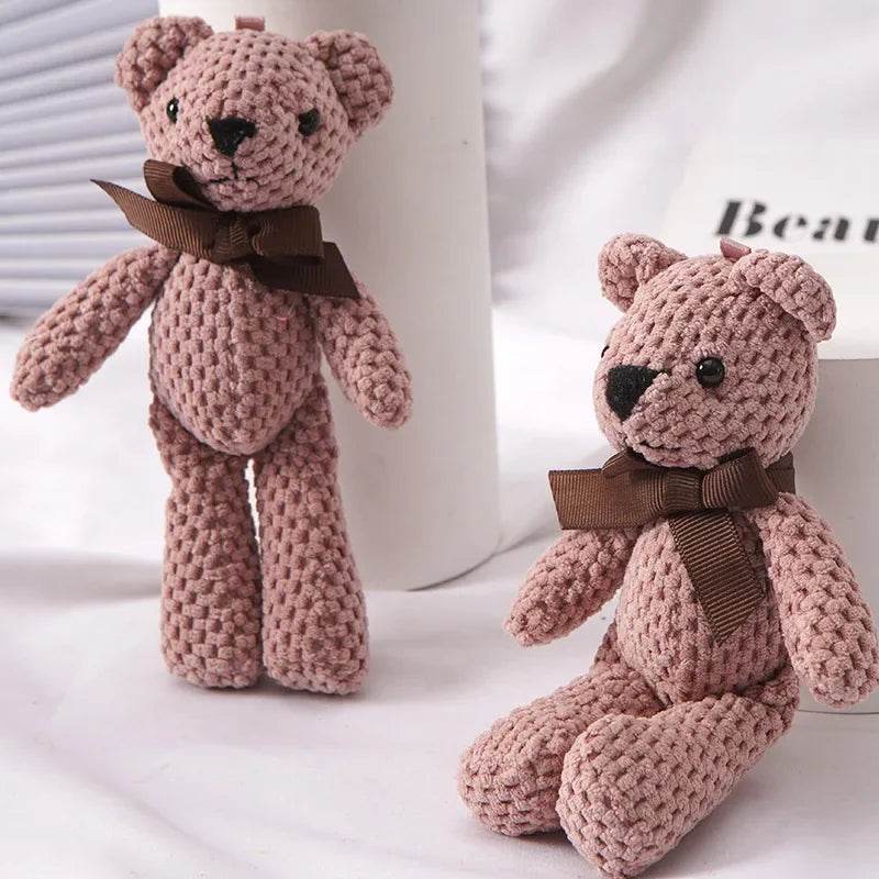 Kids Plush Animals Toys Cute Bear Stuffed Bags Key Pendant Dolls Gifts Birthday Wedding Party Decor Children Baby Bear Stuffed - AIAZ