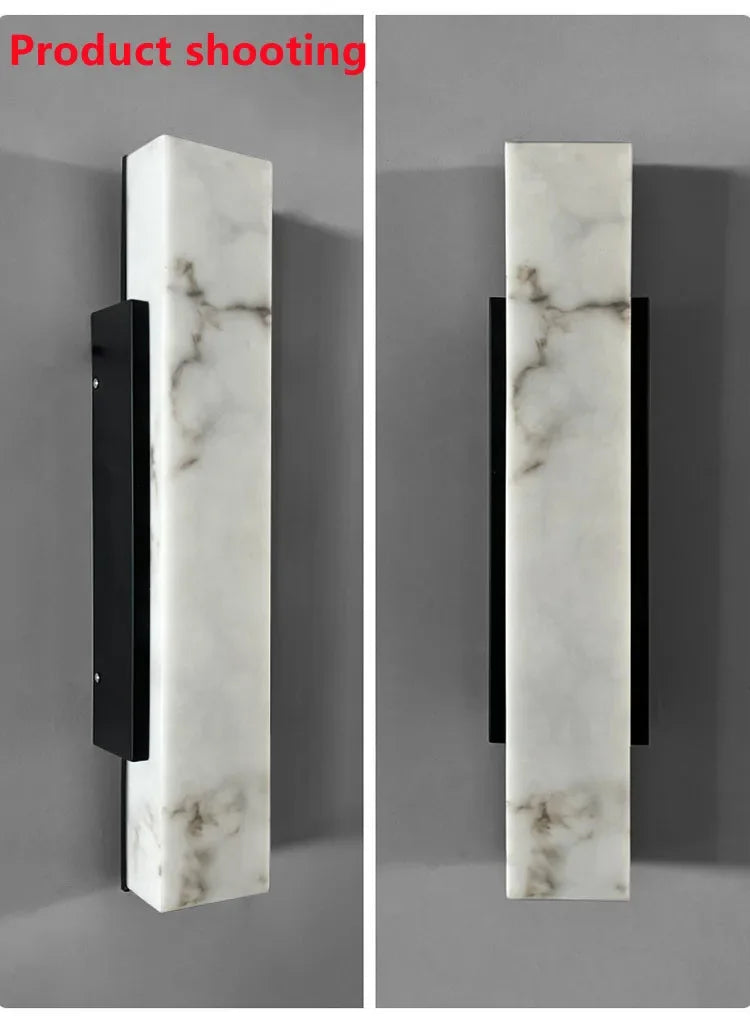 Modern Minimalist Outdoor Waterproof IP65 Lmitated Marble LED Wall Light AC85~265V Stainless Steel Porch Lamp For Street Adorn