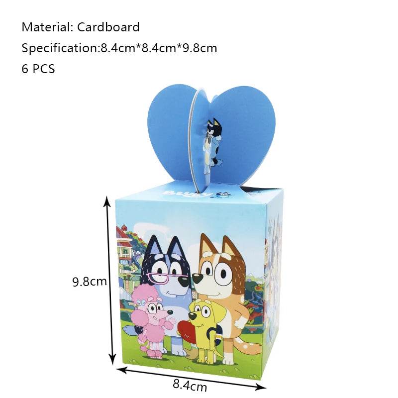 New Bluey Birthday Party Decoration Latex Balloons Bingo Aluminum Film Balloon Disposable Tableware Kids Event Supplies Backdrop - AIAZ