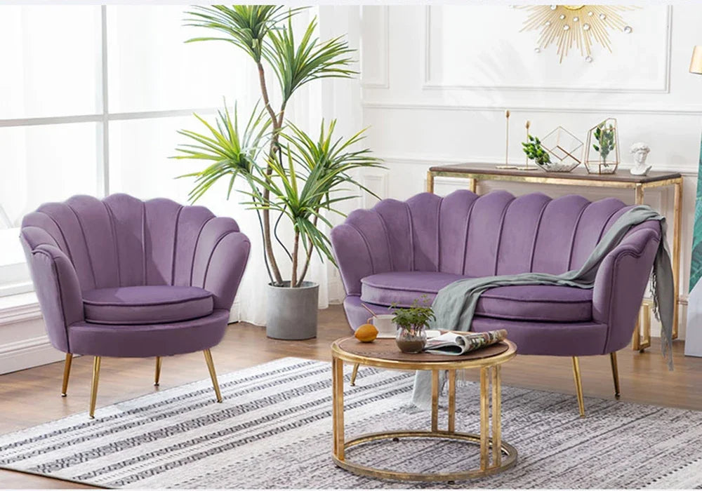 living room single Sofa Nordic Velvet Armchair Ergonomic design modern Corner small sofa luxury Relaxing chair Home furniture