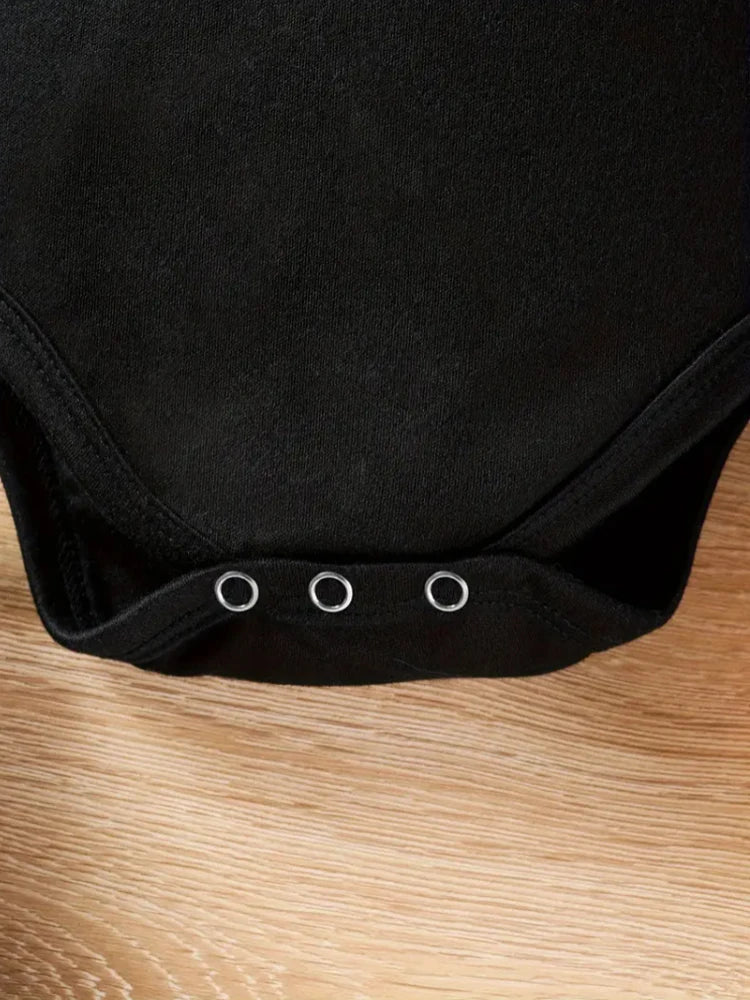 Newborn Baby Boys Girls Clothes Infant Cartoon Daddy and Me Print Funny Short Sleeve Bodysuit Summer Romper Infant Jumpsuit