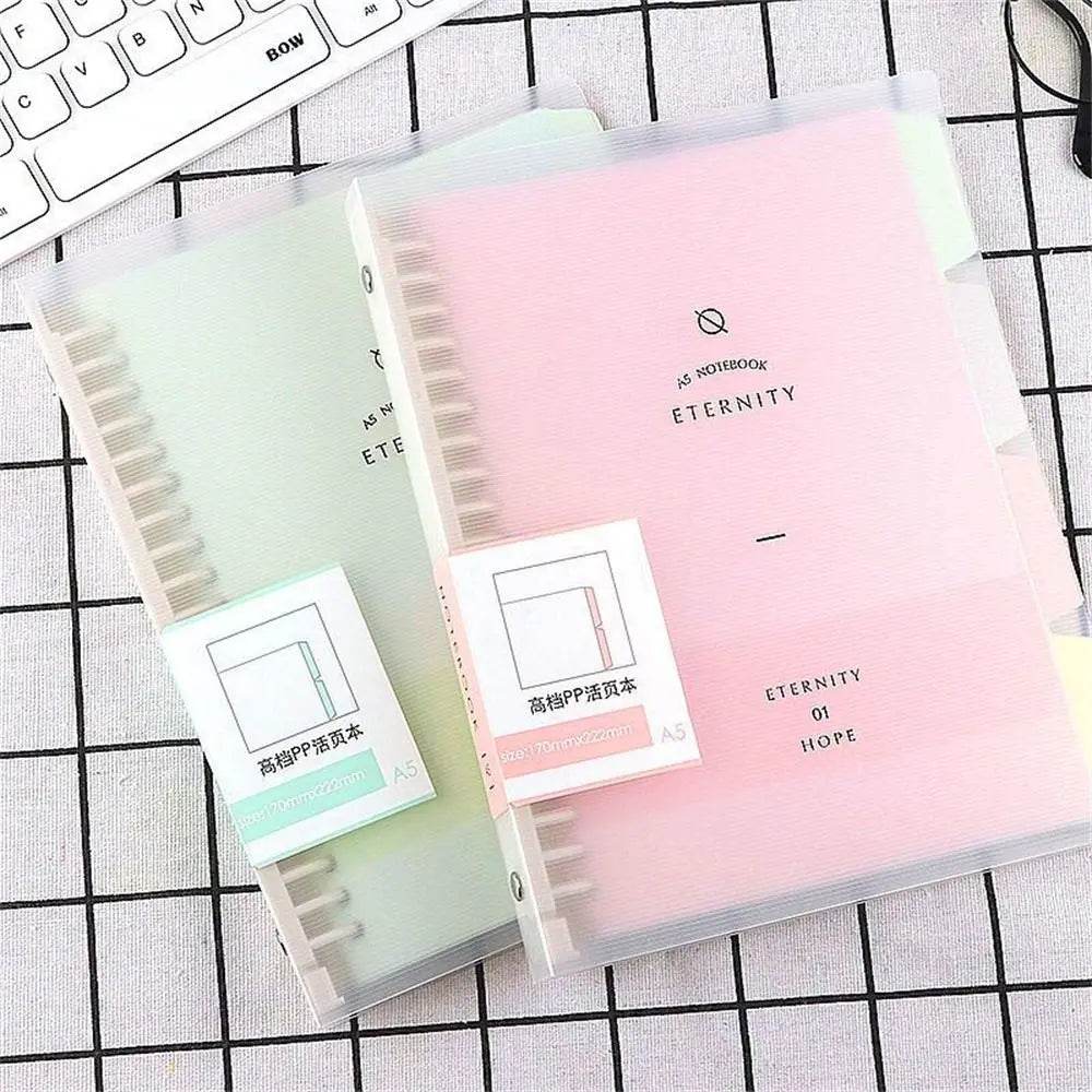 High Quality School Supplies Student B5 A4 A5 Handbook Diary Loose Leaf Notebook Binder Notebook Spiral Notebook Coil Shell - AIAZ