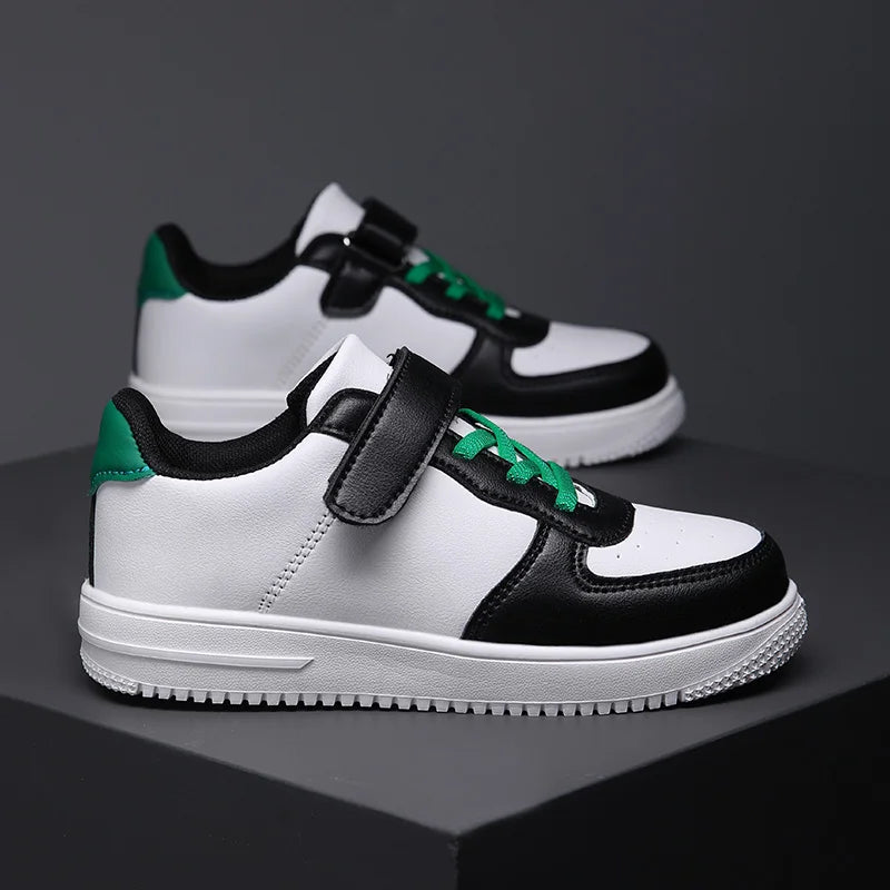 Black Children Shoes Boys Sneaker 6 To 12 Years 2024 New School Leather Kids Casual Sneaker Tennis Sports Shoes for Boy