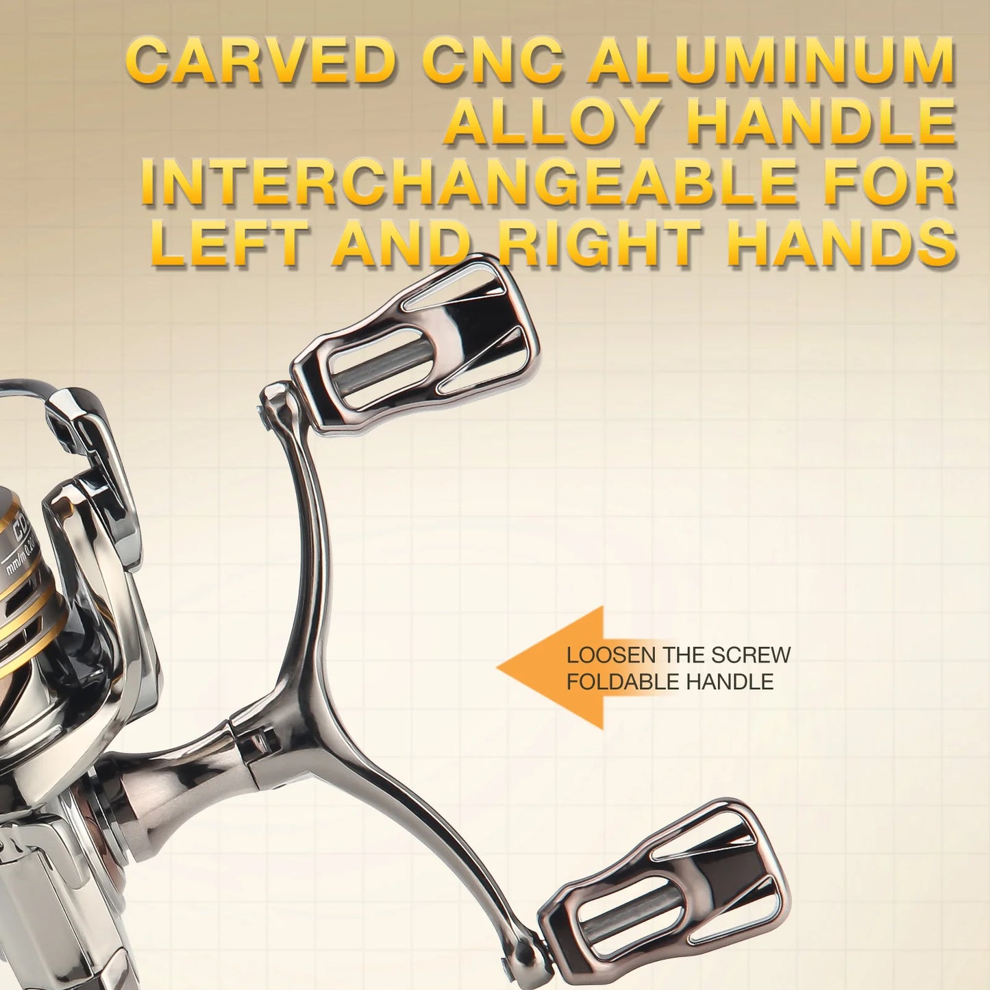 HAUT TON CD Spinning Fishing Reel 5.2:1 GearRatio 13.23Lbs Max Drag Metal Spoo Foldable CNC Double Arm For Freshwater Saltwater