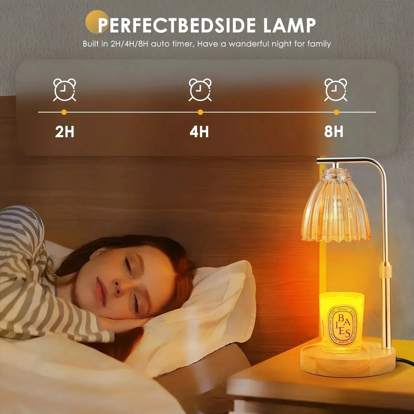 New Home Decoration Wax Melting Lamp Decorative Home Ambient Fragrance Decor Timer and Height Adjustable