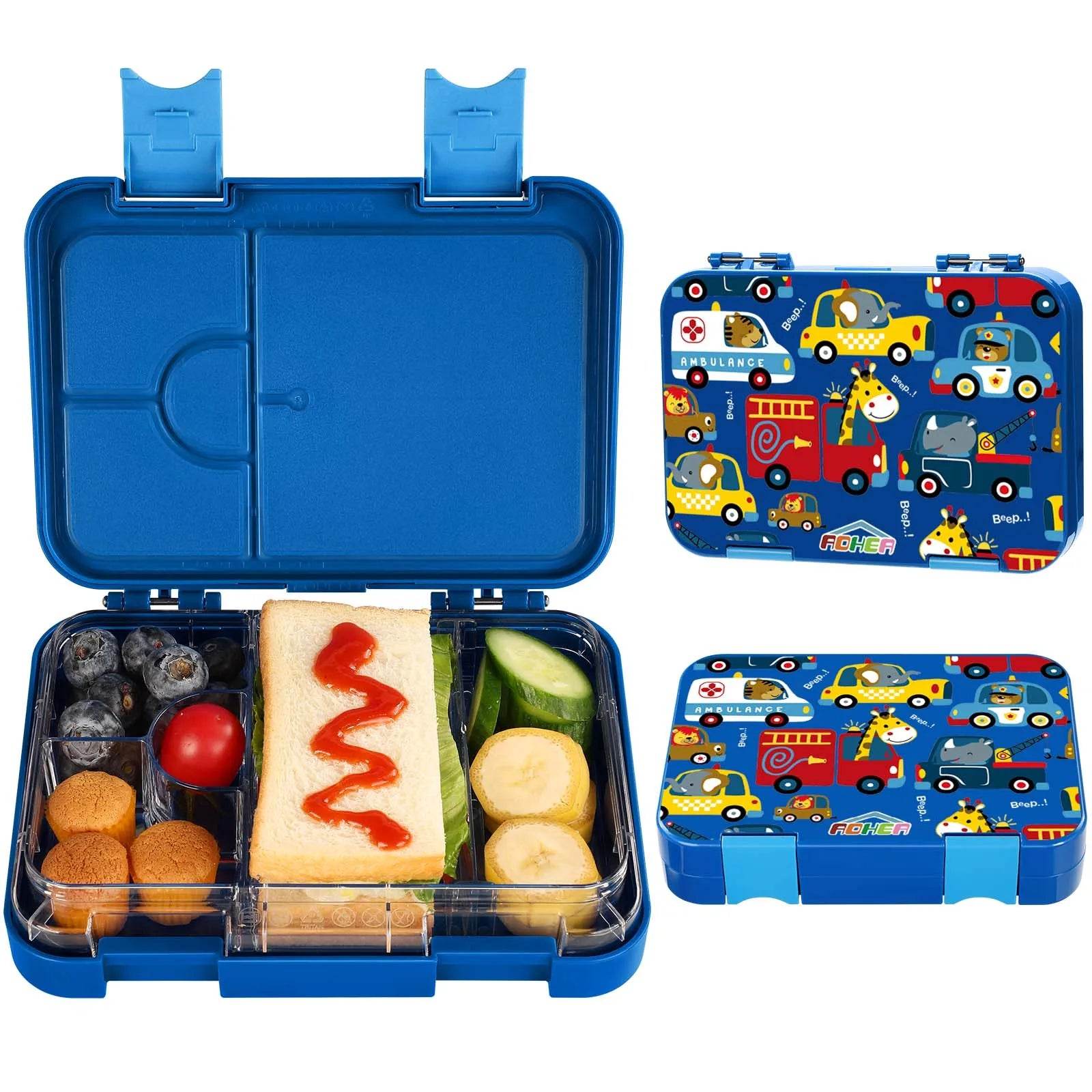 AOHEA Bento Lunch Box for Kids: BPA Free Kids Bento Box Toddler Lunch Box for Daycare or School - AIAZ