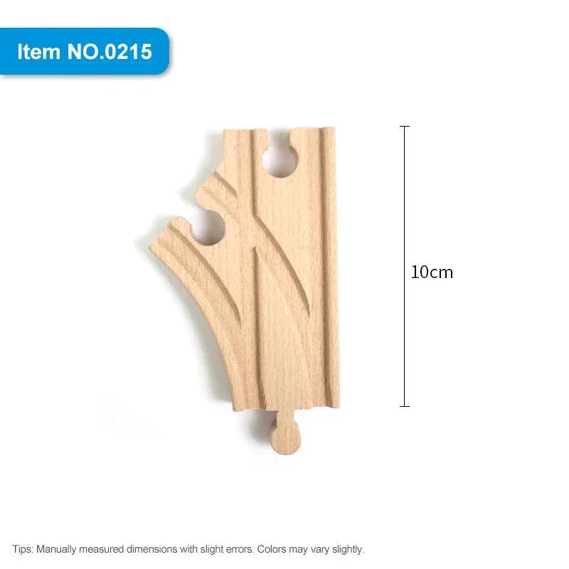 DIY Children Wooden Train Rail Track Accessories Toy Cross Track Railway Toys Compatible All Track for Kids Boys & Girls Gifts - AIAZ
