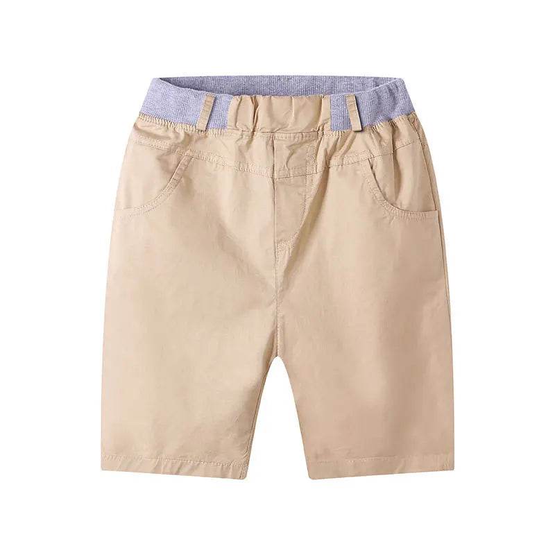 Summer Boys Shorts Solid Color Children's Cargo Pants Teenager School Capris Woven Baby Casual Pants Kids Trousers Clothing - AIAZ