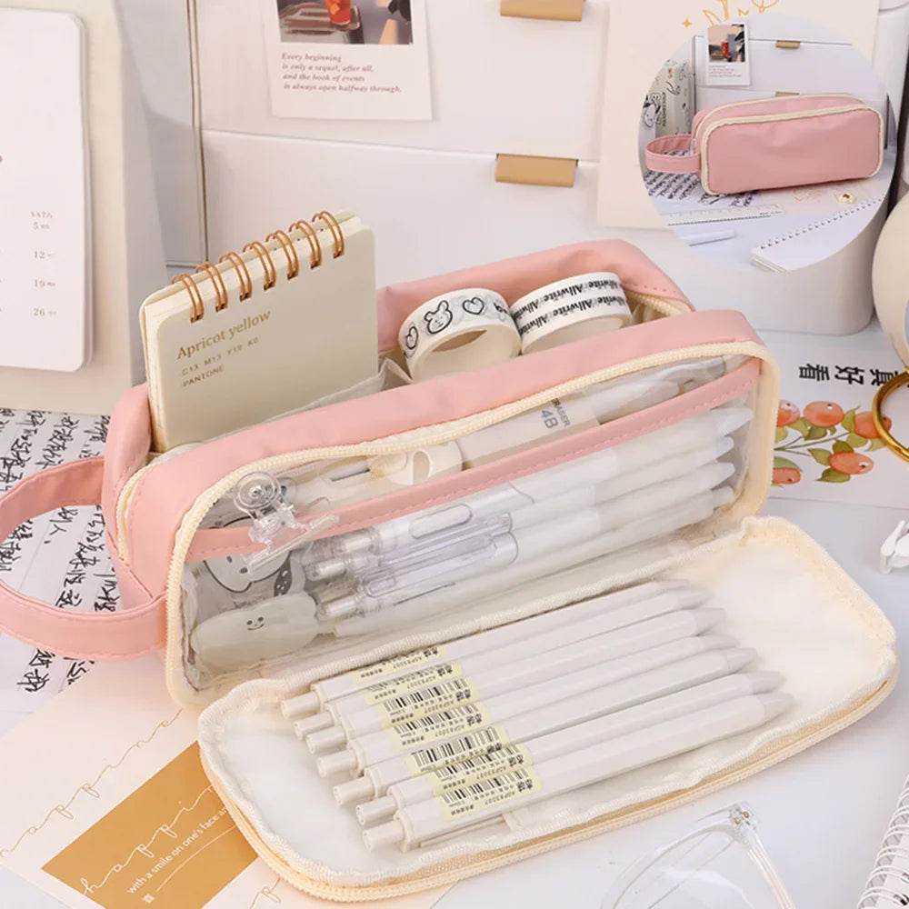 Pencil Cases For Girls School Supplies Pencil Pouch Trousse Scolaire Large Capacity Pencilcase Estuche Escolar Cute Pencil Case - AIAZ