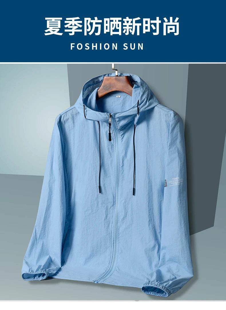 2025 Summer Hooded Jacket Men Women Sun Protection Clothing Fishing Hunting Clothes Quick Dry Skin Windbreaker - AIAZ
