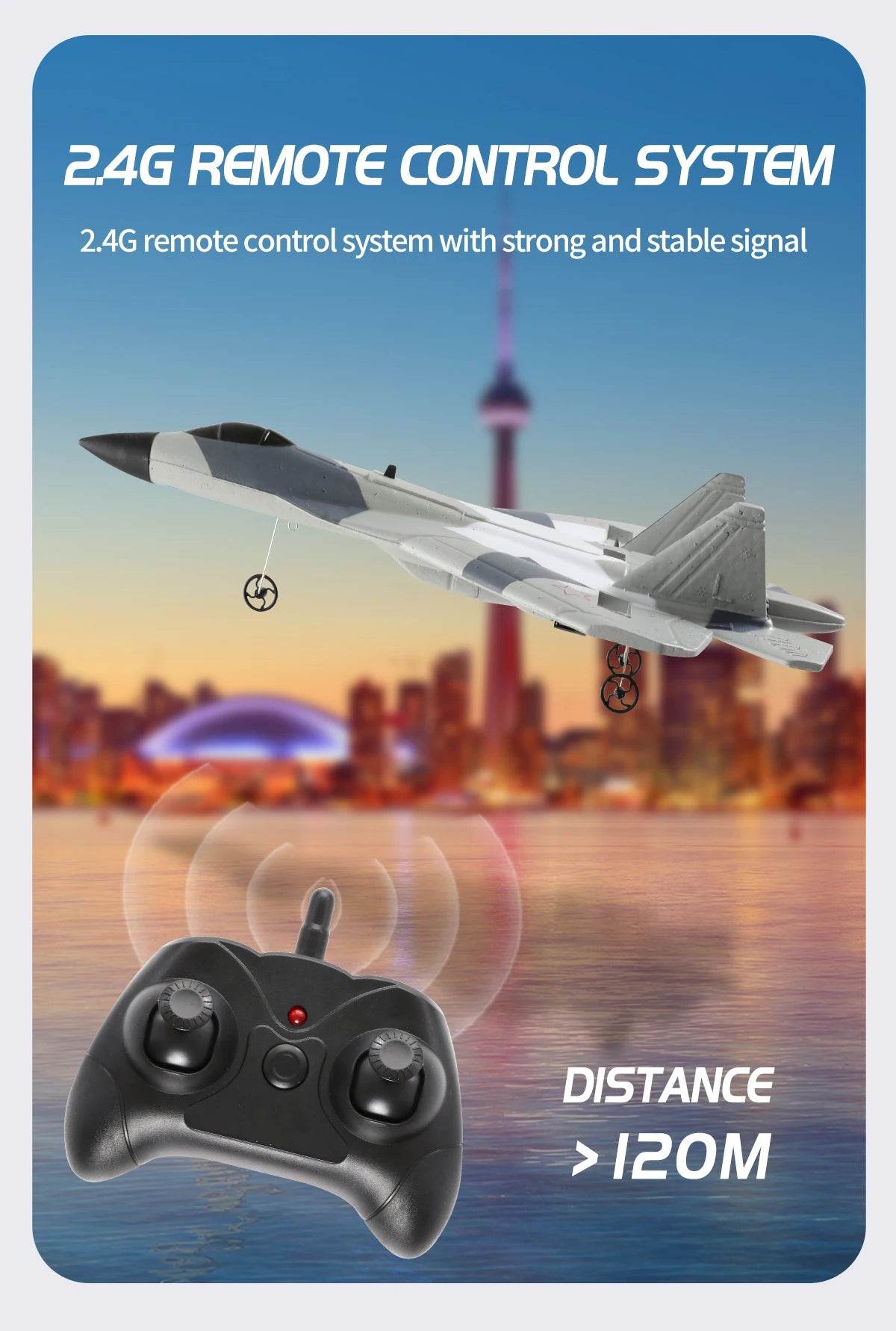 RC Foam Aircraft SU-35 Plane 2.4G Radio Control Glider Remote Control Fighter Plane Glider Airplane Foam Boys Toys for Children - AIAZ