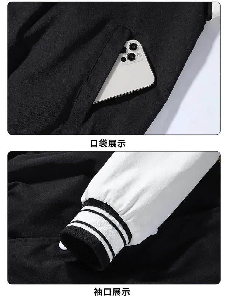 Mens Clothes Loose Fashion Baseball Uniform Outdoor Biker Travel Coat Men Loose Jacket Sportswear Motorcycle Jacket Men's Coat - AIAZ