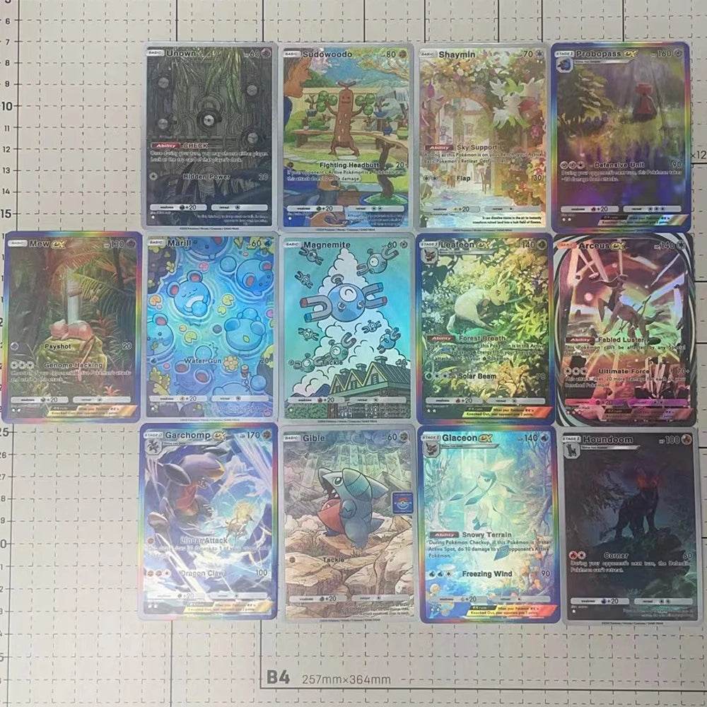 13PCS/SET NEW DIY Anime PTCG POCKET COLLECTION CARD WIGGLYTUFF TATSUGIRI ENGLISH VERSION Embossed Texture Flash Card Child Gift - AIAZ