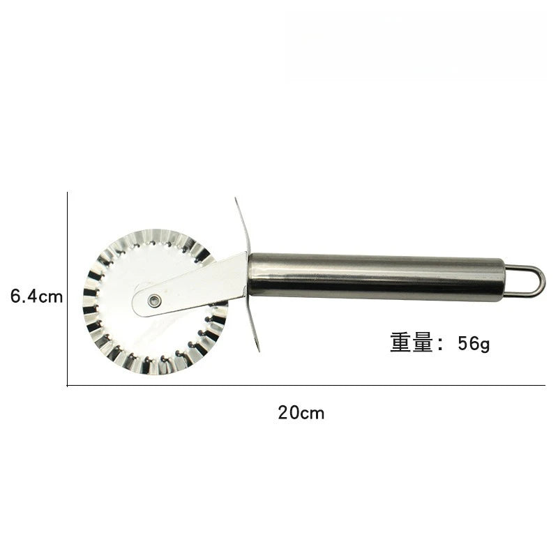 1 pc New Arrival Ravioli Cutter  Stainless Steel Wheel, Perfect for Cutting, Sealing, And Crimping Fresh Pasta and Pastry Dough
