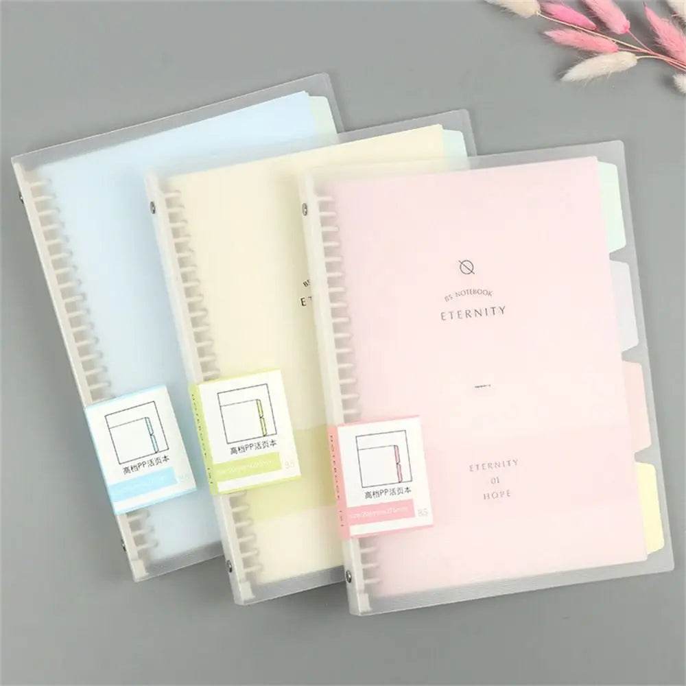 High Quality School Supplies Student B5 A4 A5 Handbook Diary Loose Leaf Notebook Binder Notebook Spiral Notebook Coil Shell - AIAZ