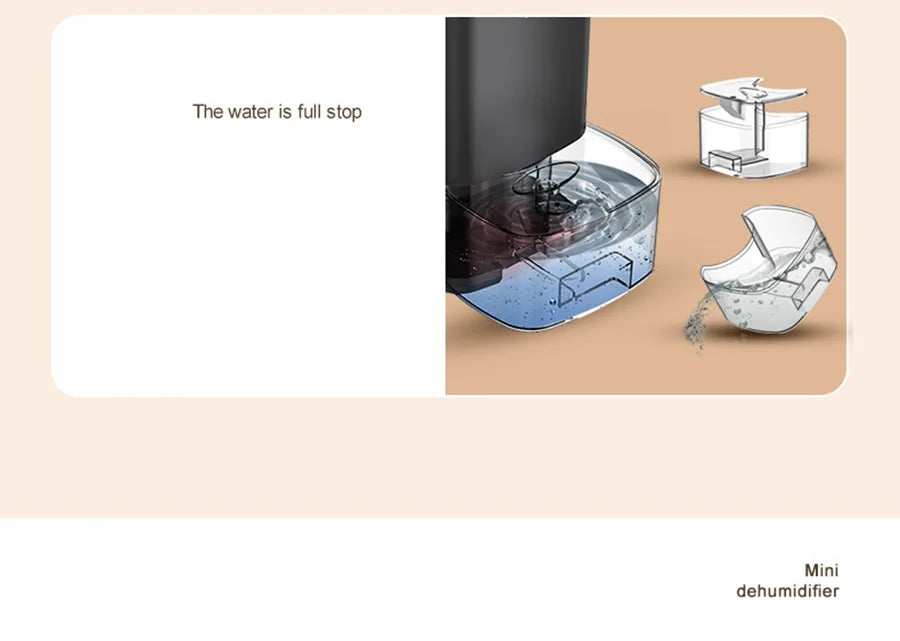 Xiaomi Dehumidifer 1000ml Water Tank 2 in 1 Quiet Moisture Absorbers With Basic Air Filter Air Dehumidifier Home Room Kitchen