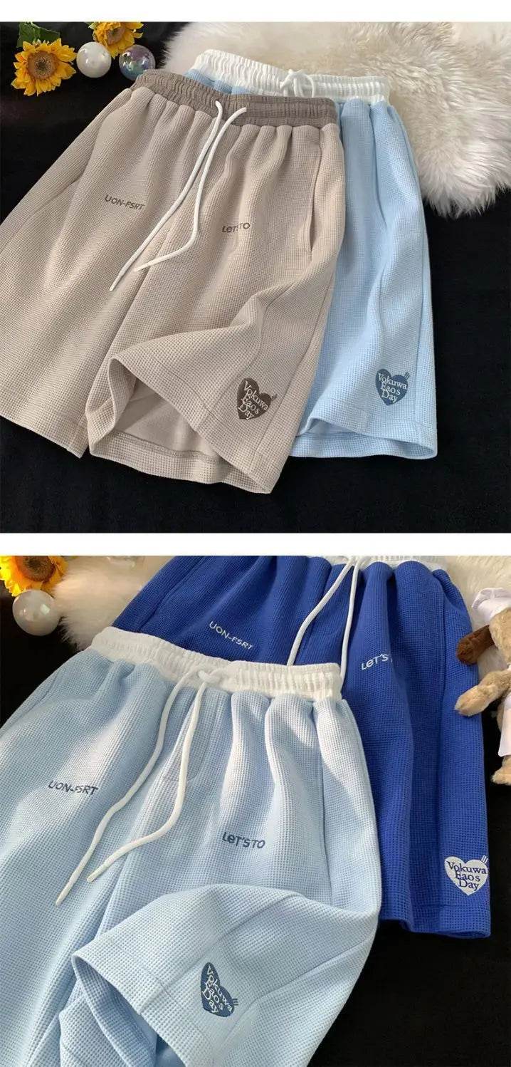 Men's Five-point Shorts Summer 2025 Korean Version Embroidered Loose Versatile Casual Shorts Trendy Sportswear - AIAZ