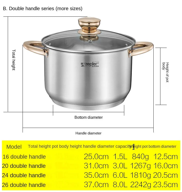 Premium Induction Cookware Set, High-Grade Inox Casseroles, Frypan, Saucepan, Kitchen Utensils & Tools, Efficient Cookware