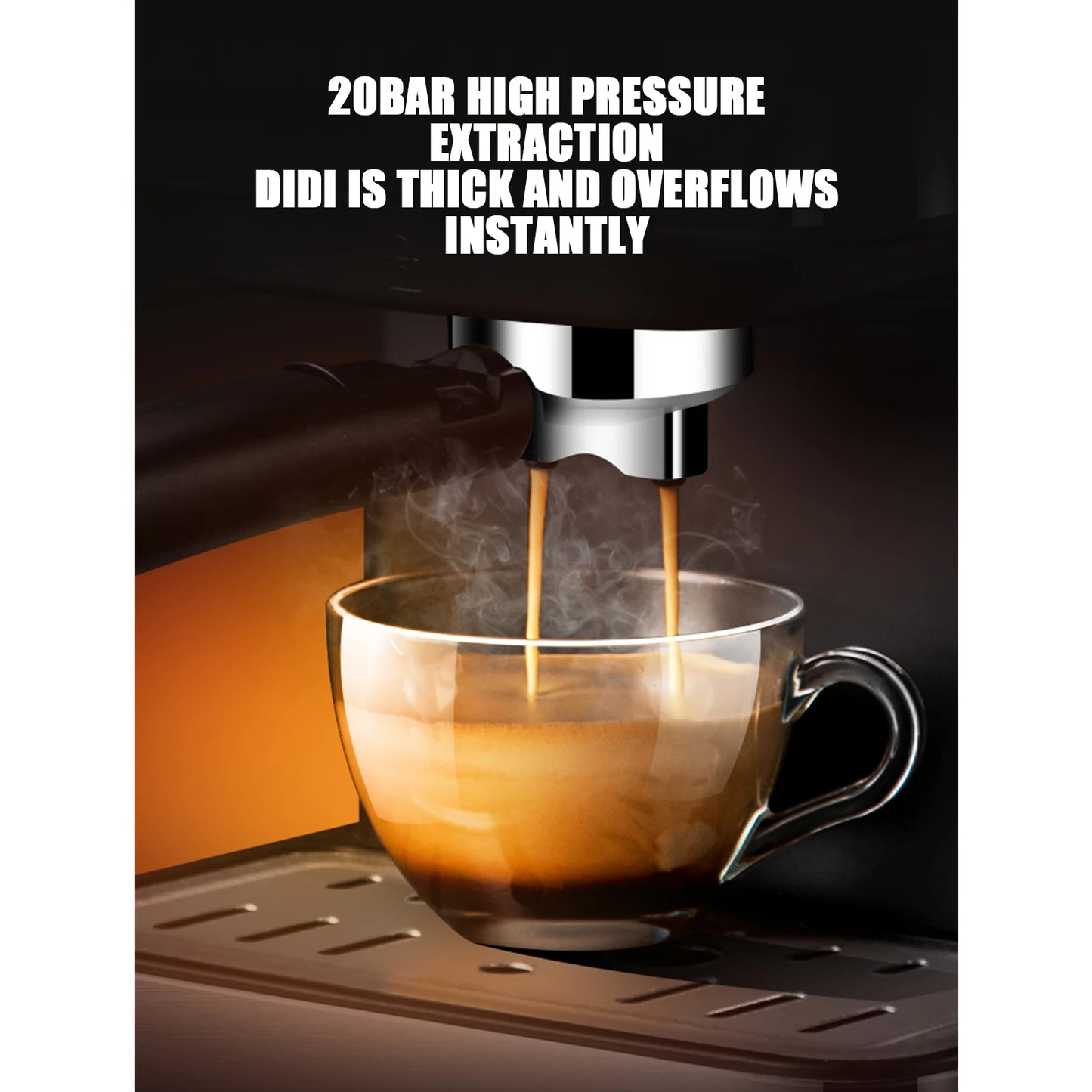 20 Bar Italian Espresso Machine Semi-automatic Make milk foam Coffee Machine High-pressure Extraction Espresso Coffee Maker