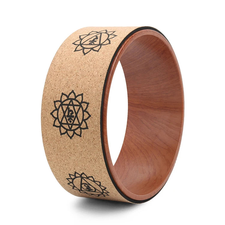 Hot Sell Fitness Gym Eco Cork Roller Yoga Wheel Set of 3 for Back Pain Relief