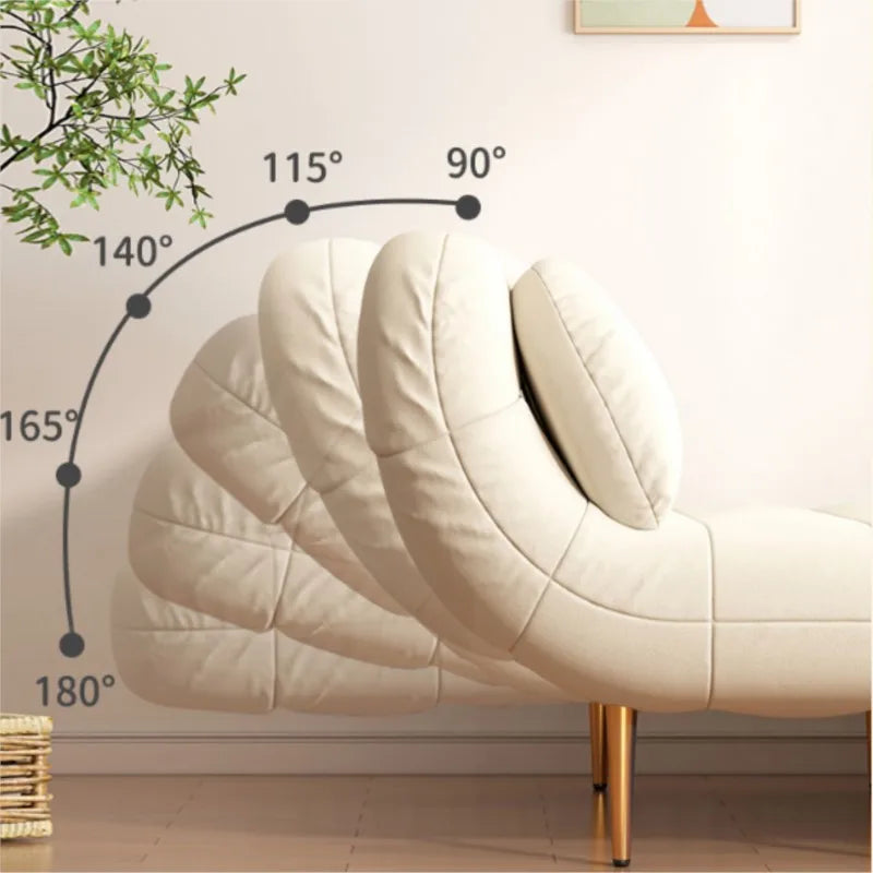 Folding Sofa Bed Dual Use Single Small Unit Balcony Living Room Multi Functional Clouding Stretching Relaxing Sofa Two Seat