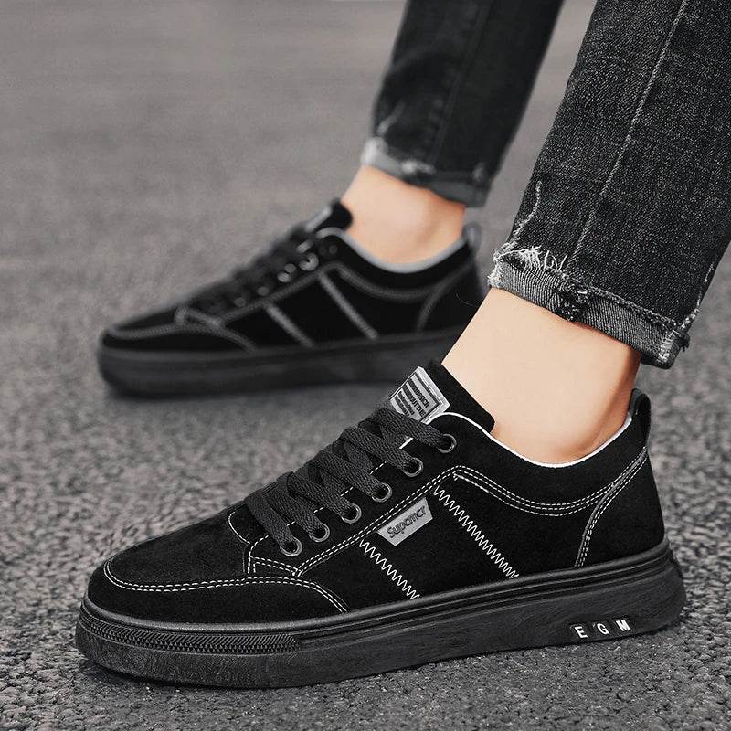 Men's Shoes 2025 New Spring Work Safety Shoes, Anti-slip, Wear-resistant, Versatile Casual Sports Work Shoes, Men's Board Shoes - AIAZ