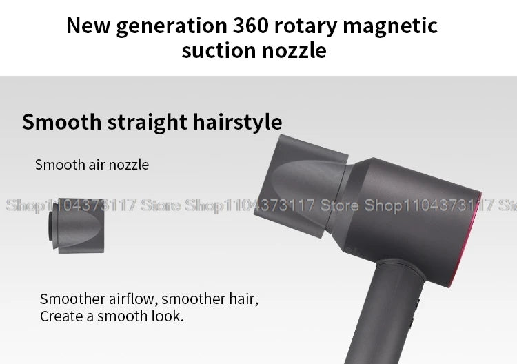 Leafless Hair Dryer New Professional With Flyaway Attachment Negative Ionic Premium Hair Dryers Multifunction Salon Style Tool